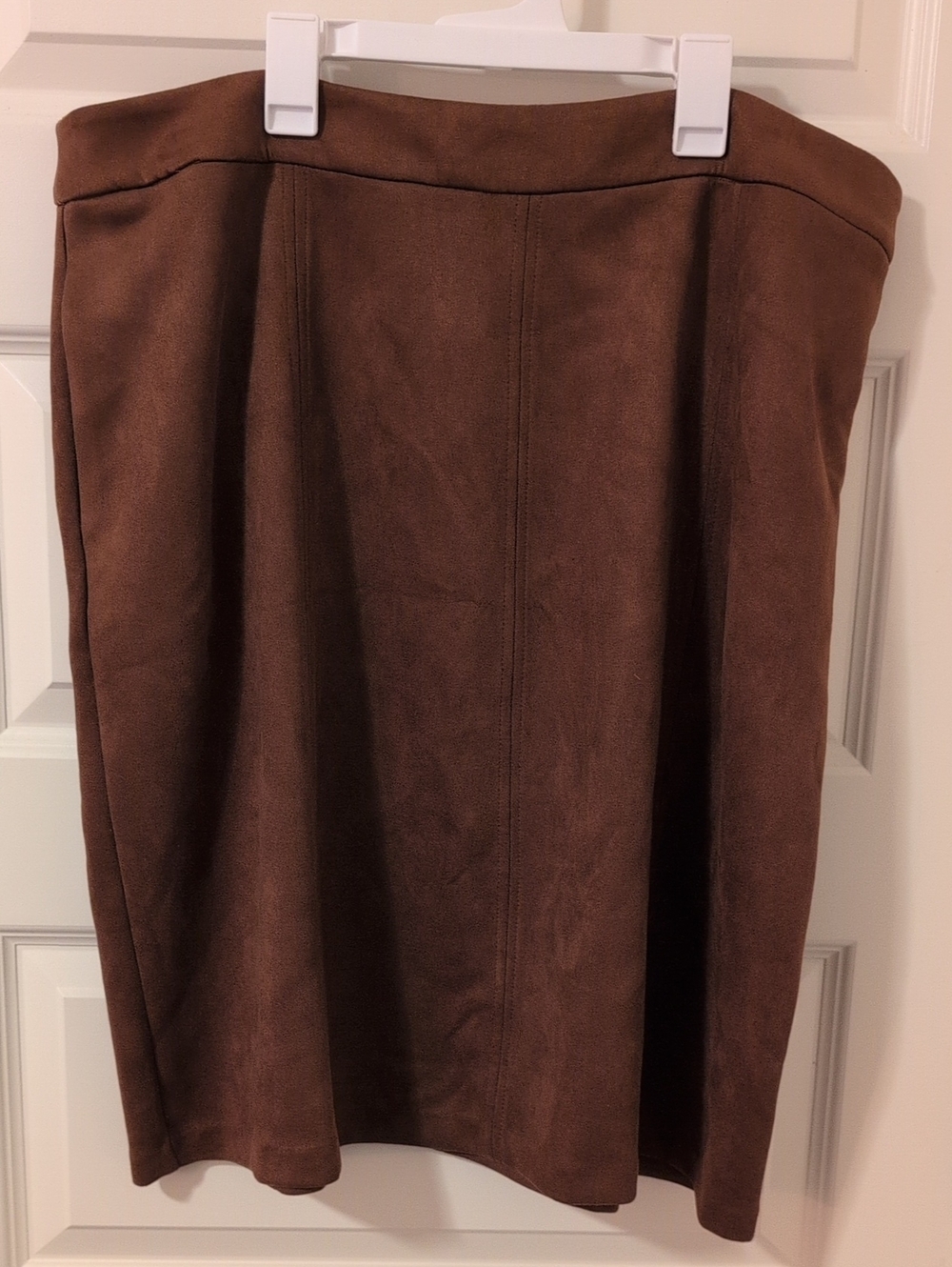 LANE BRYANT Pencil Skirt Brown Faux Suede Plus Size 18 - Picture 10 of 10